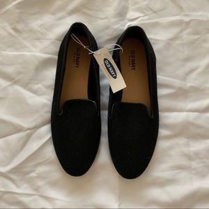 Old Navy faux Velvet Loafers | Black NWT